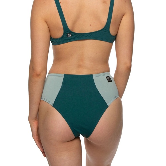 JOLYN Swim AVERY NATIA Bottoms High-Waisted (two) MED & ROCKY Head Cap - Picture 7 of 11